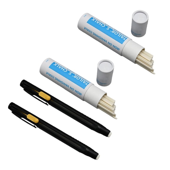 Tailor Chalk Pen Includes box of Refills Plastic Fabric Marker Tool for Marking on Fabric Leather and Paper