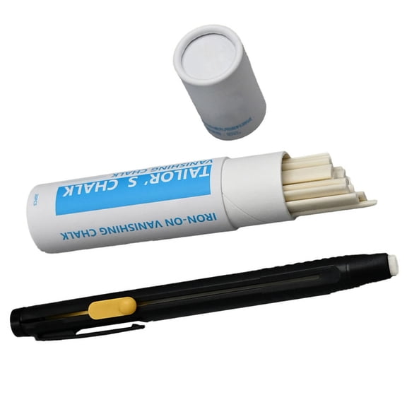 Tailor Chalk Pen with Refills Press Action Fabric Marker Pen for Fabric Marking Sewing Quilting and Needlework Project