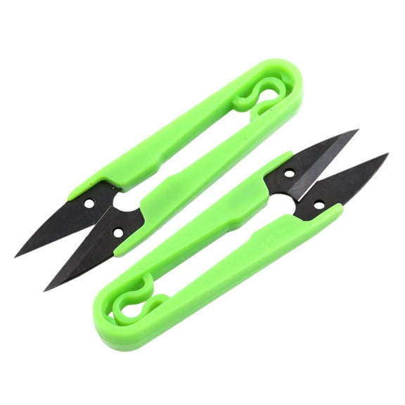 Tailor Craft Cutter Nipper Fishing Line U Shaped Sewing Tool Scissor Green 2pcs