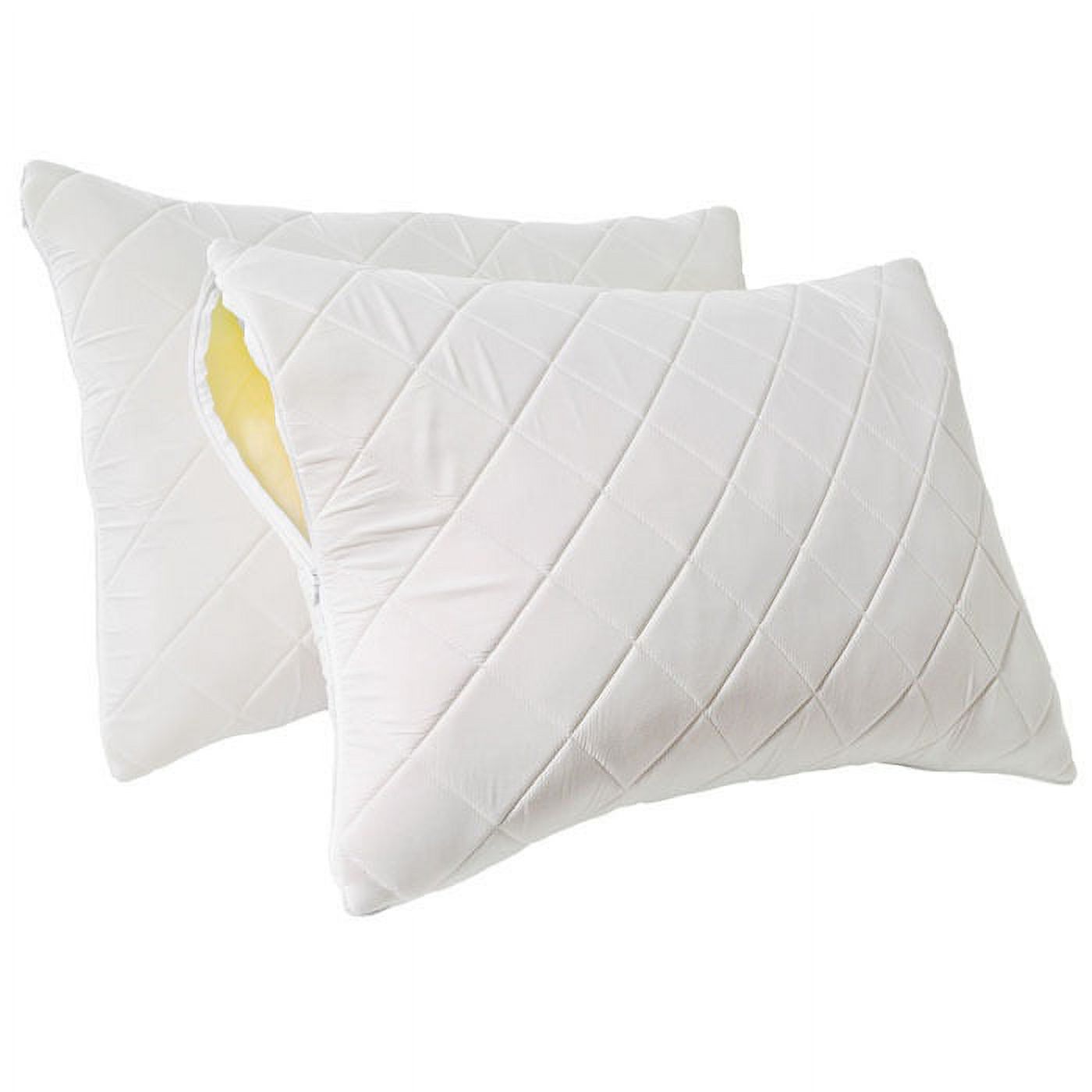 Tailor Fit 2Piece Quilted Memory Foam Zipper Pillow Enhancer