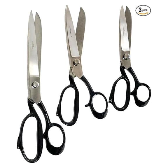 Tailor Scissors Set of 3 - 6 8 10 Inch Fabric Shears - Heavy Duty Sewing Scissors for Dressmaking, Quilting & Upholstery