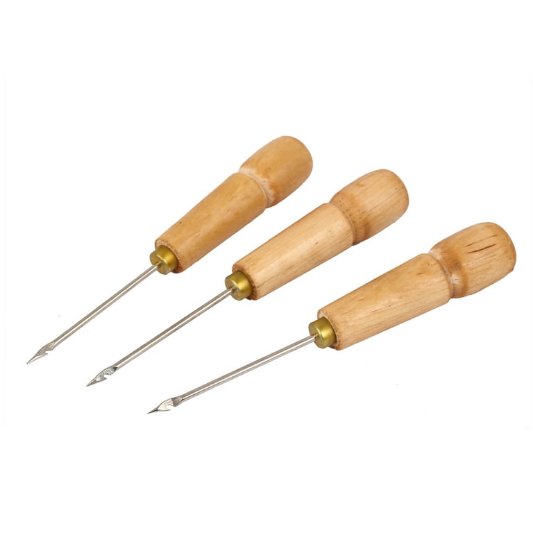 Tailor Sew Straight Tip Needle Sewing Pricker Awl Tool 3pcs 