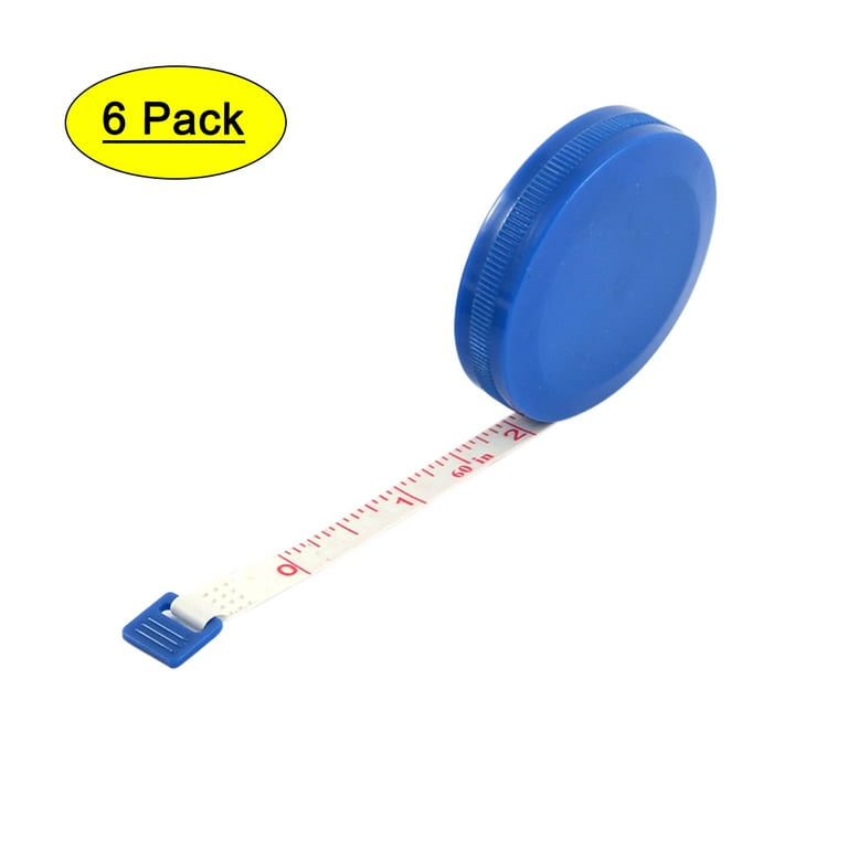 Tailor Sewing Plastic Double Side Retractable Measuring Tape Ruler 1.5m 6pcs