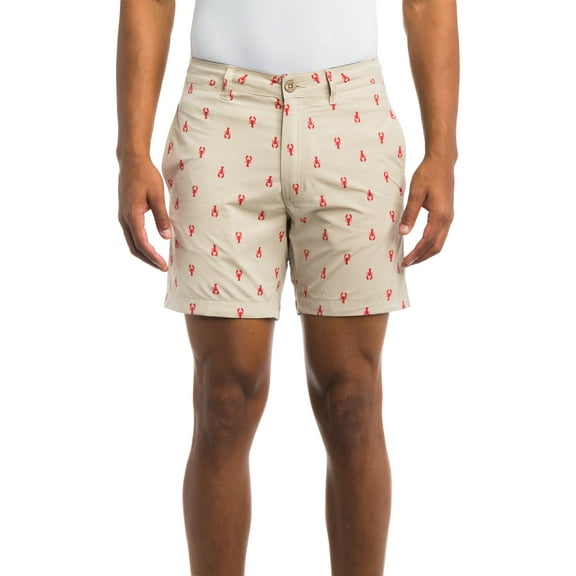 Tailor Vintage SUMMER KHAKI Riverside Printed Hybrid Short, US 30