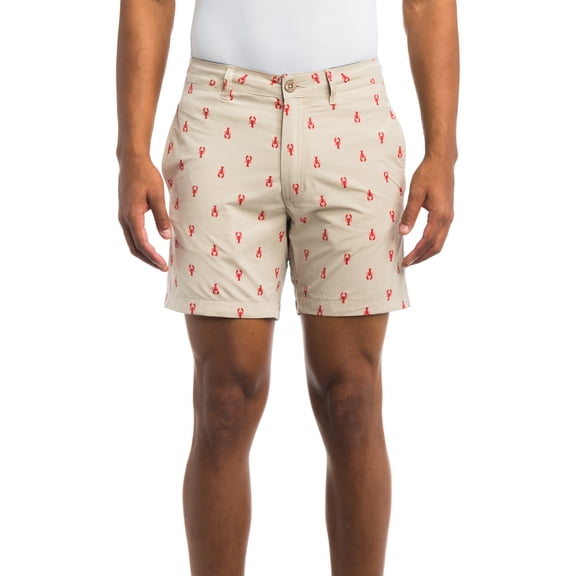 Tailor Vintage SUMMER KHAKI Riverside Printed Hybrid Short, US 34