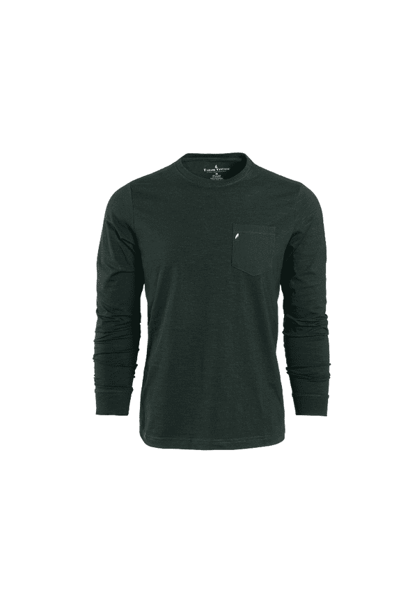 Stretch Slub Jersey Long Sleeve Pocket Tee (Scarab, S)