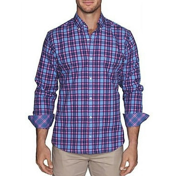TailorByrd BLUE Woven Shirt, US Small