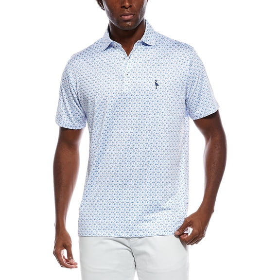 TailorByrd mens  Carts And Byrds Printed Performance Polo Shirt, l