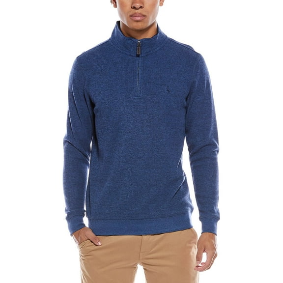 TailorByrd mens  Cozy Knit 1/4-Zip Mock Sweater, m, Blue