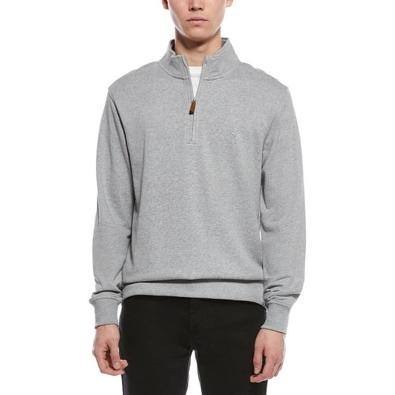 TailorByrd mens  French Terry 1/2-Zip Pullover, XL, Grey