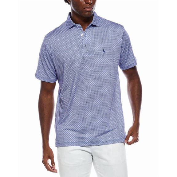 TailorByrd mens Geo Floral Printed Performance Polo Shirt, s