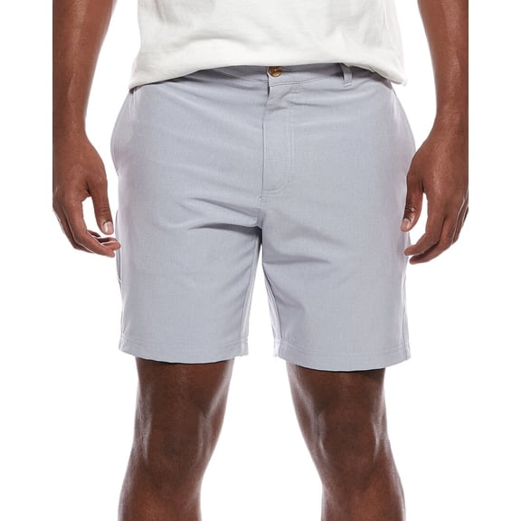 TailorByrd mens  Grid Performance Short, 32, Grey