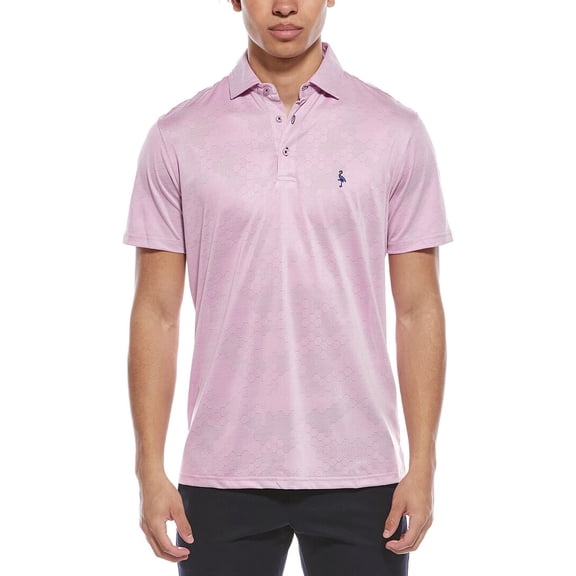 TailorByrd mens Honeycomb Jacquard Textured Performance Polo Shirt, XXL, Purple