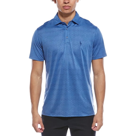 TailorByrd mens Honeycomb Jacquard Textured Performance Polo Shirt, l, Blue