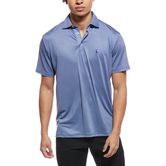 TailorByrd mens Mosaic Tiles Printed Performance Polo Shirt, s, Blue