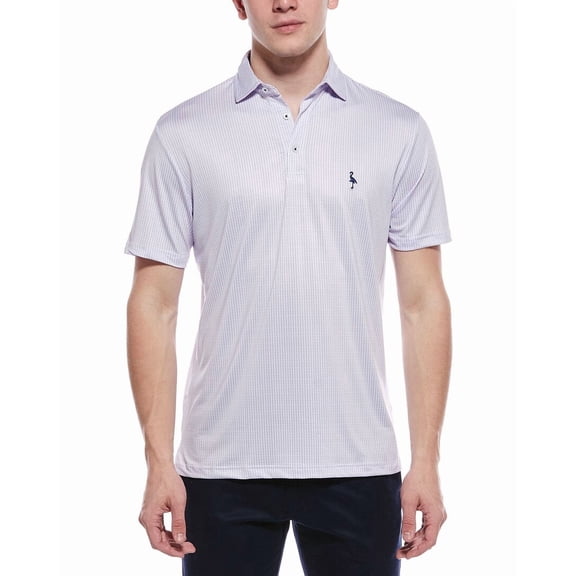 TailorByrd mens  Multi Dots Printed Performance Polo Shirt, s, White