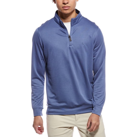 TailorByrd mens Solid 1/4-Zip Pullover, XXL, Blue