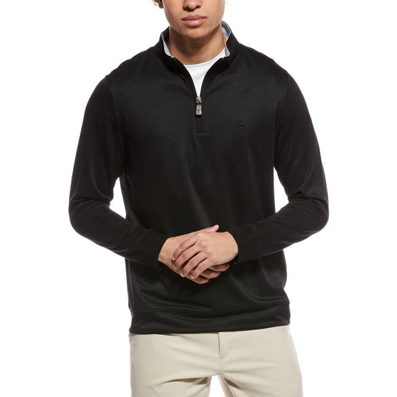 TailorByrd mens  Solid 1/4-Zip Pullover, m, Black