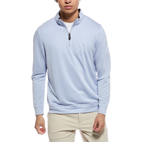 TailorByrd mens  Solid 1/4-Zip Pullover, m, Blue