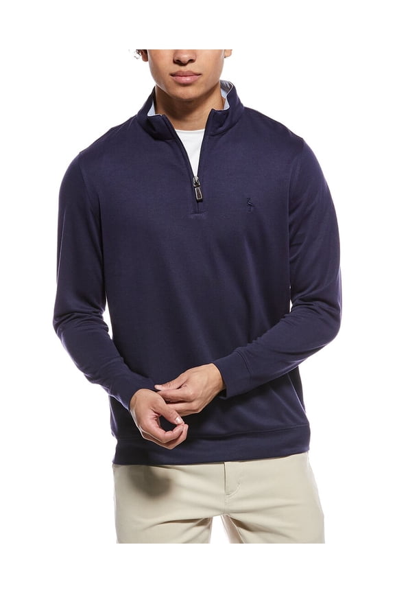TailorByrd mens Solid 1/4-Zip Pullover, m, Blue