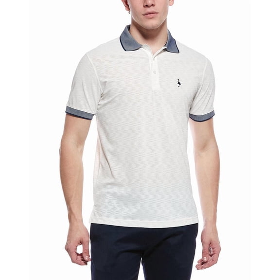 TailorByrd mens  Tech Slub Textured Performance Polo Shirt, m, White