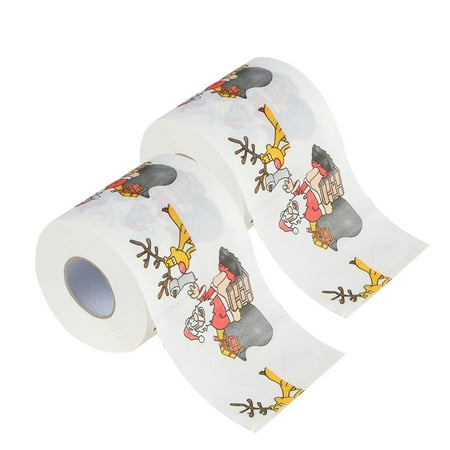 Tailored 2PC Home Santa Claus Bath Toilet Roll Paper Christmas Supplies Xmas Tissue Roll