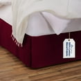 thumbnail image 1 of Tailored Bed Skirt - 18 inch Drop, Burgundy, KIng Bedskirt with Split Corners (Available in 14 Colors) Blissford, 1 of 7