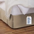 thumbnail image 1 of Tailored Bed Skirt - 18 inch Drop, Stone, Full Bedskirt with Split Corners (Available in 14 Colors) Blissford, 1 of 7