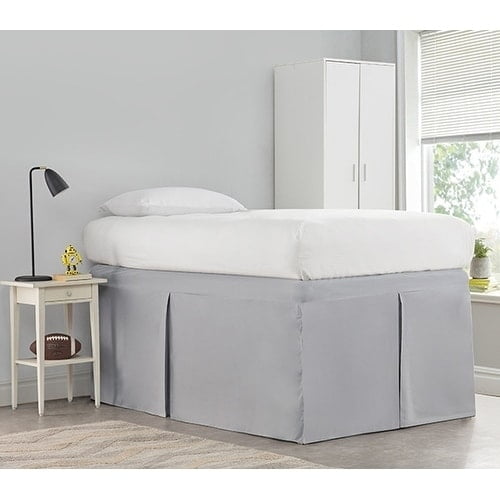 Tailored Dorm 32inch Drop Bed Skirt Glacier Grey