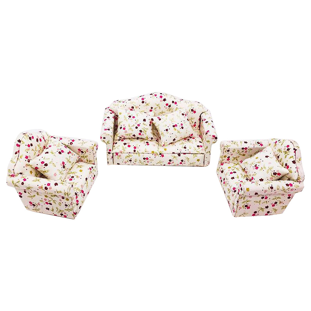 Tailored Mini Dollhouse Furniture Sofa Set Miniature Living Room Kids