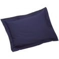 thumbnail image 1 of Tailored Standard Pillow Shams- 100% Pure Natural Cotton-  Hypoallergenic, Comfy & Easy Care, Pillow Sham with a 2-inch Flange Measures 20 x 26 inches(Navy), 1 of 4