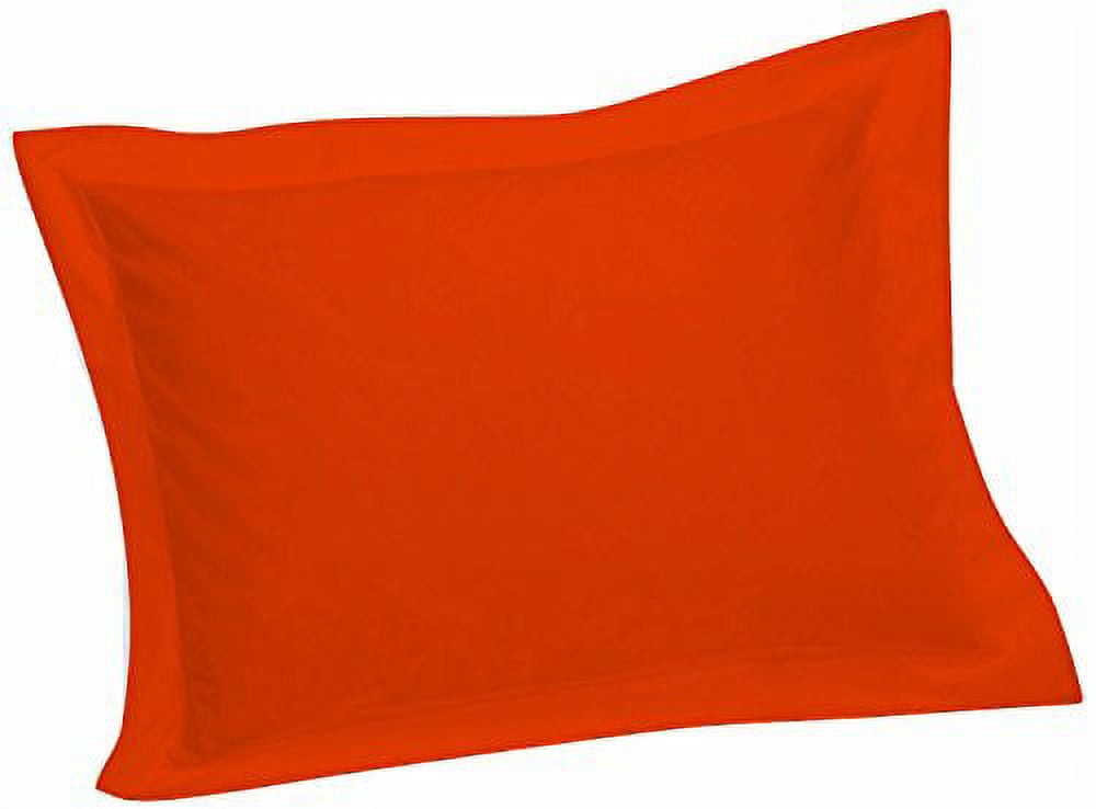 Crescent Tailored 100 Pure Natural Cotton Orange Standard Pillow Shams