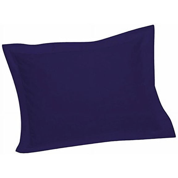 Tailored Standard Pillow Shams- 100% Pure Natural Cotton- Hypoallergenic, Comfy & Easy Care, Pillow Sham with a 2-inch Flange Measures 20 x 26 inches-(Purple)