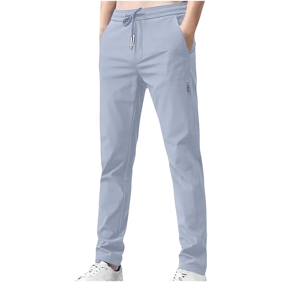 Tailored for Summer: Mens' Solid Casual Trousers with a Timeless Look