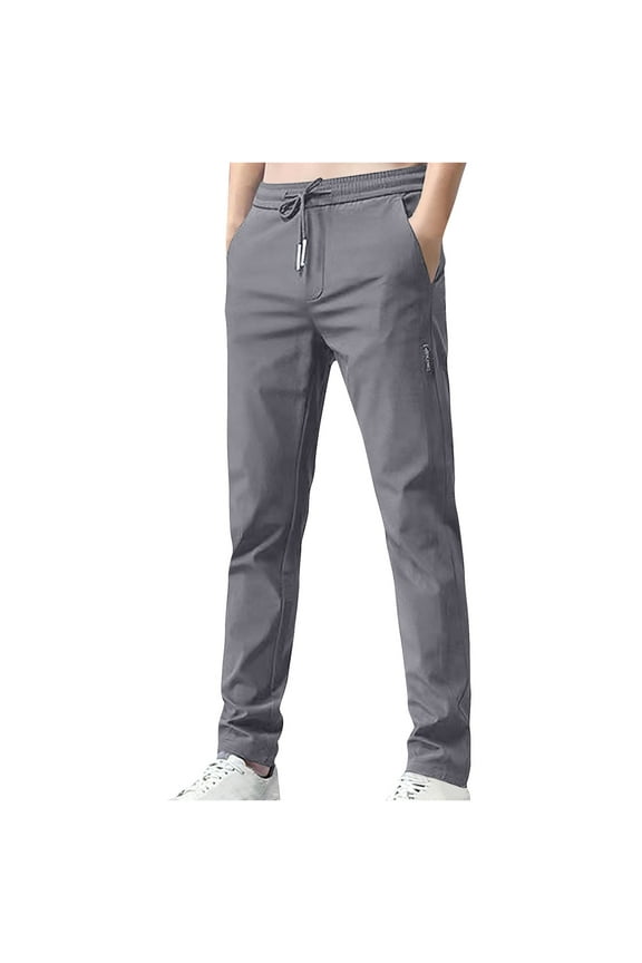 Tailored for Summer: Mens' Solid Casual Trousers with a Timeless Look