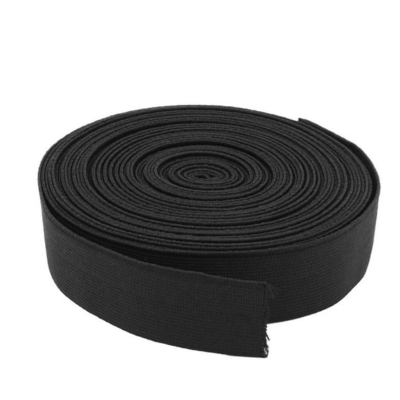 Tailoring Polyester Sewing Stretchy Braided Elastic Band Strap Black 10.94 Yards
