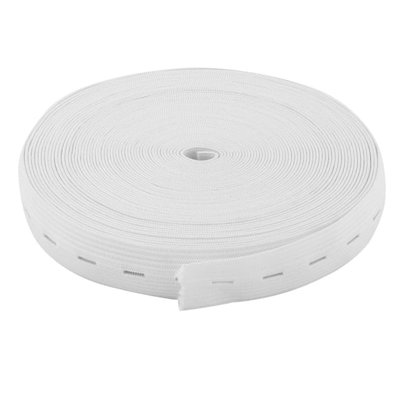 Tailoring Polyester Sewing Waistbands Braided Elastic Band Strap White 10.94 Yards