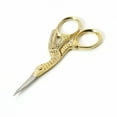 thumbnail image 1 of Tailoring Straight Sharp Tip Scissors Stainless Steel Stork - Gold, 1 of 10