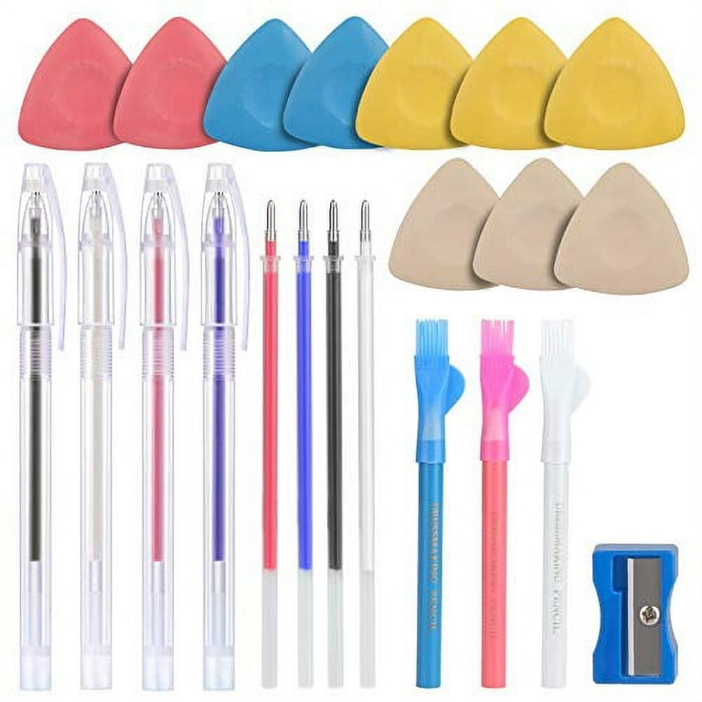Hztyyier 12Pcs Fabric Markers Heat Erase Pencils Fabric Erasable Pencil for  Tailor Dressmaker Craft Marking Sewing Accessories