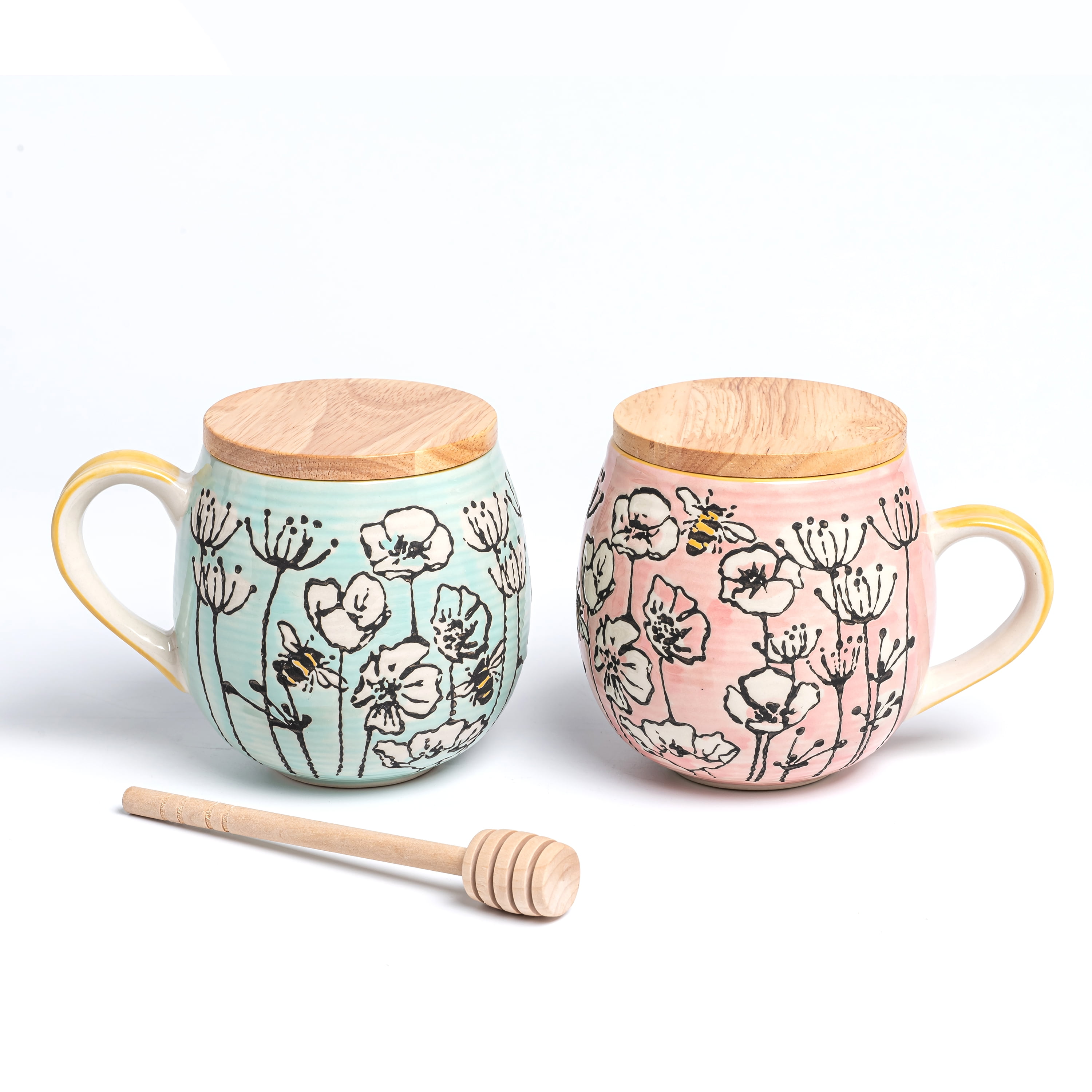 Haptime Vintage Coffee Mugs, Cute Coffee Mug, 14oz, Glass Mug - mugginns