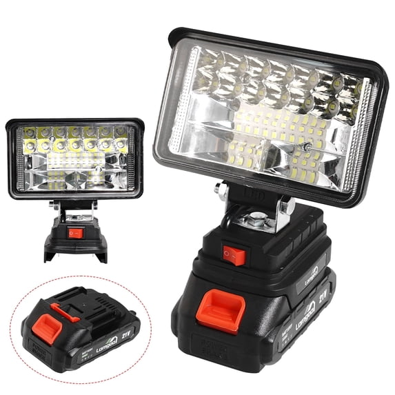 Taimu TM Work Light, 21V Square LED Work Light, 90° Rotatable Job Site Light, Cordless Portable Flashlight, Security Light Bright Lamp for Emergencies, Camping, Outdoor, 30 Lamp Beads