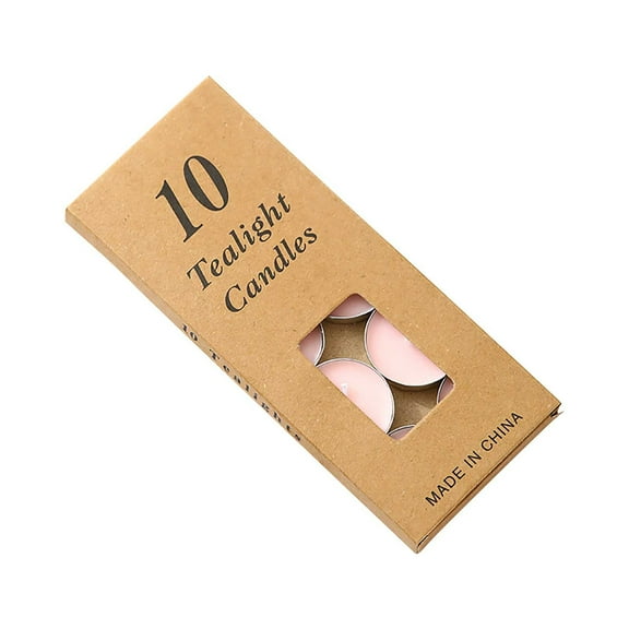 Tainini 10Pcs Tealight Candles Bulk - Tea Candles Tea Lights Candles Lights with Wick for Home,Pool,Shabbat,Wedding,Emergencies,Christmas