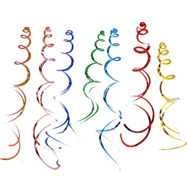 Tainini 12 Colorful Ribbons for Taking Photo , Birthday, Wedding, Halloween, Christmas Party , Dazzling Party Decoration