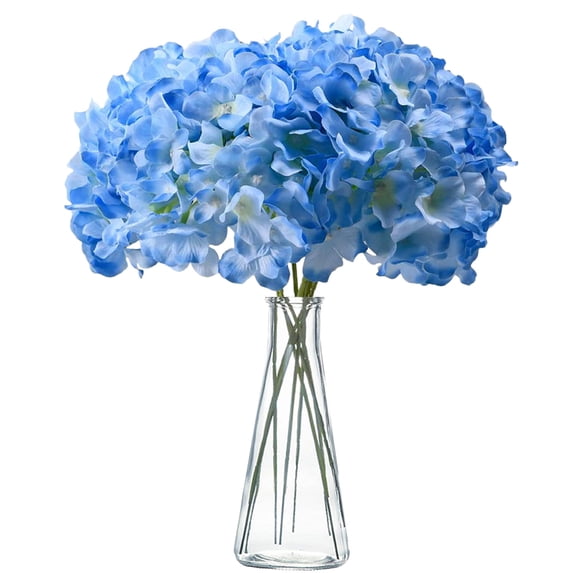 Tainini 5pcs Fake HydrangeaFlowers, Cabin Artificial Silk Hydrangea Flowers Bouquets for Home Table Centerpieces Wedding Party Decoration