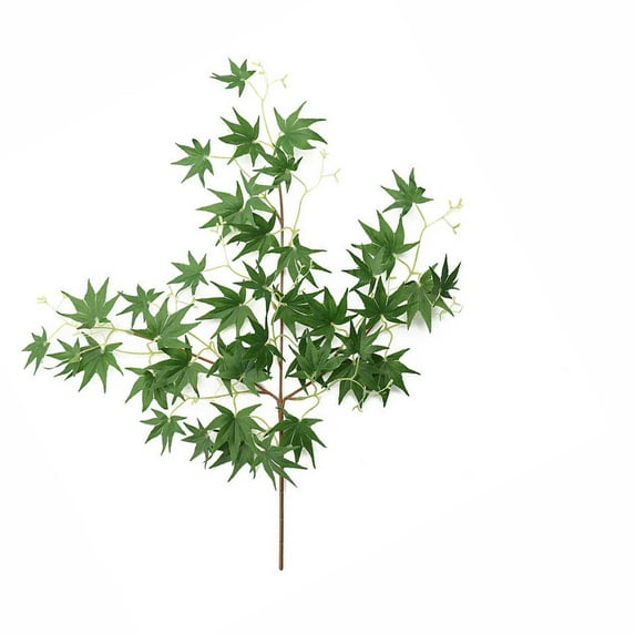 Tainini Artificial Maple Leaves Branches ,Fake Fall Maple Leaves for Home Kitchen Thanksgiving Table Centerpieces Festival Decor (Orange)