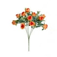 thumbnail image 1 of Tainini 11Pcs Roses Artificial Flowers, Realistic Single Bundle Faux Long Stem Rose Fake Silk Flower Bouquet for Party Home Wedding Arrangement Hotel Office Decor（Orange), 1 of 7