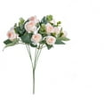 thumbnail image 1 of Tainini 11Pcs Roses Artificial Flowers, Realistic Single Bundle Faux Long Stem Rose Fake Silk Flower Bouquet for Party Home Wedding Arrangement Hotel Office Decor（Beige), 1 of 7