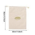 thumbnail image 1 of Tainini 1PC Linen Bread Bag Reusable Bread Drawstring Bag Bread Bag, 1 of 2