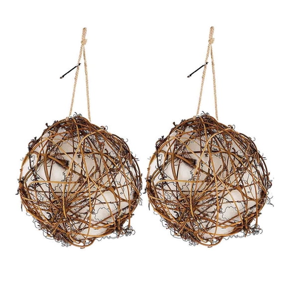Tainini 2Pcs Hummingbird Nesters, Hummingbird Nesting Houses, Bird Nesting Materials Holder, Refillable Balls Bird Nesting Station for Outdoor Wild Birds
