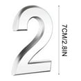 thumbnail image 1 of Tainini 3 Inch Silve Modern House Numbers Mailbox Numbers 0-9 Self-Adhesive Street Door Home Address Metal Numbers For Outside Or Inside Signs Easy Install, 1 of 2